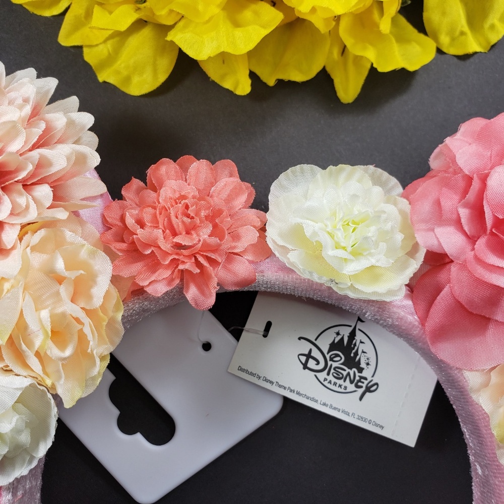 Disney Parks Pink Flower Minnie Ears, New - Picture 3 of 8